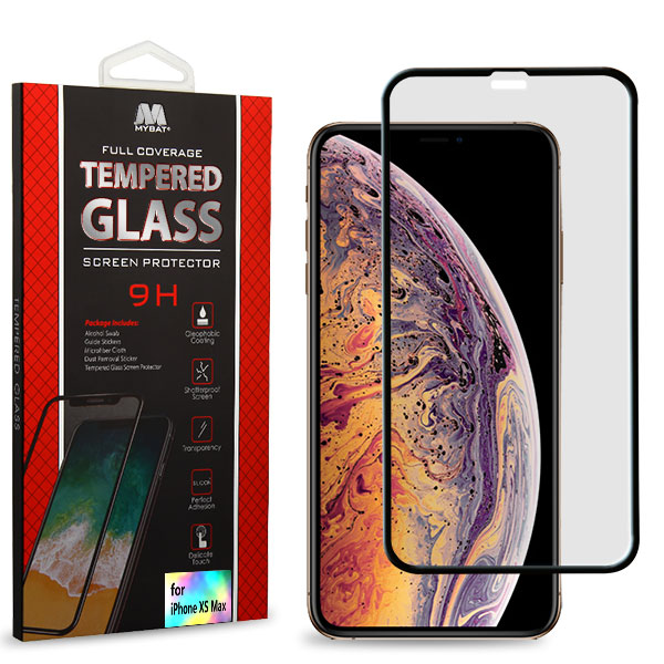 Picture of MyBat Full Coverage Tempered Glass Screen Protector for Apple iPhone XS Max / 11 Pro Max - Black