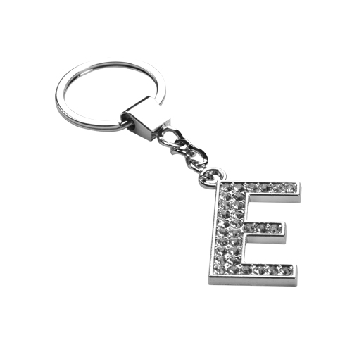 Picture of Valor GLAMOROUS LETTER "E" KEYCHAIN WITH WHITE CRYSTALS