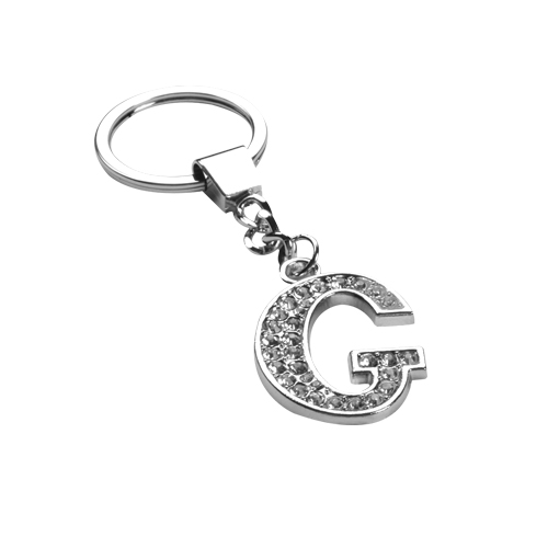 Picture of Valor GLAMOROUS LETTER "G" KEYCHAIN WITH WHITE CRYSTALS