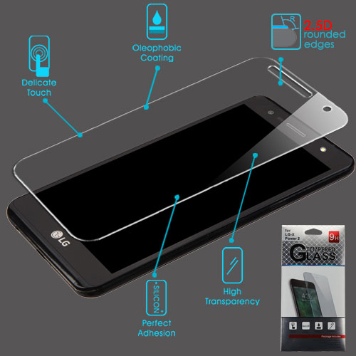 Picture of Airium Tempered Glass Screen Protector (2.5D) for Lg US701 (X Power 2)/M327 (X Charge) / L63BL (Fiesta)/L64VL - Clear