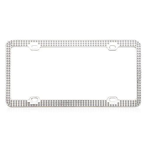 Picture of Valor White Crystals Chrome Coating Metal Frame With Triple Row Crystals