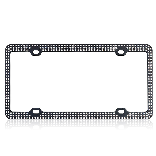 Picture of Valor White Crystals Black Metal Frame with Triple Row Crystals