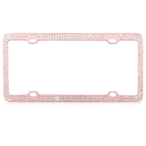 Picture of Valor Rose Gold Diamond License Plate Frame