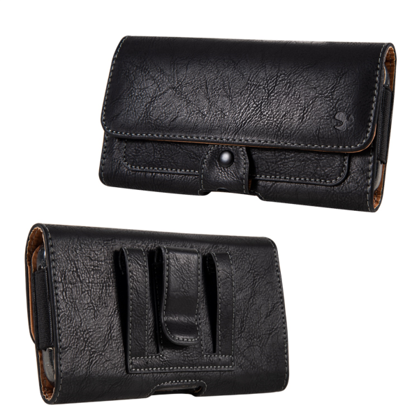 Picture of LUXMO Small Horizontal Universal Leather Pouch - Black