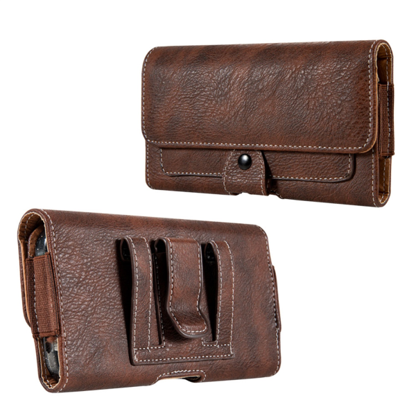 Picture of LUXMO Small Horizontal Universal Leather Pouch - Brown