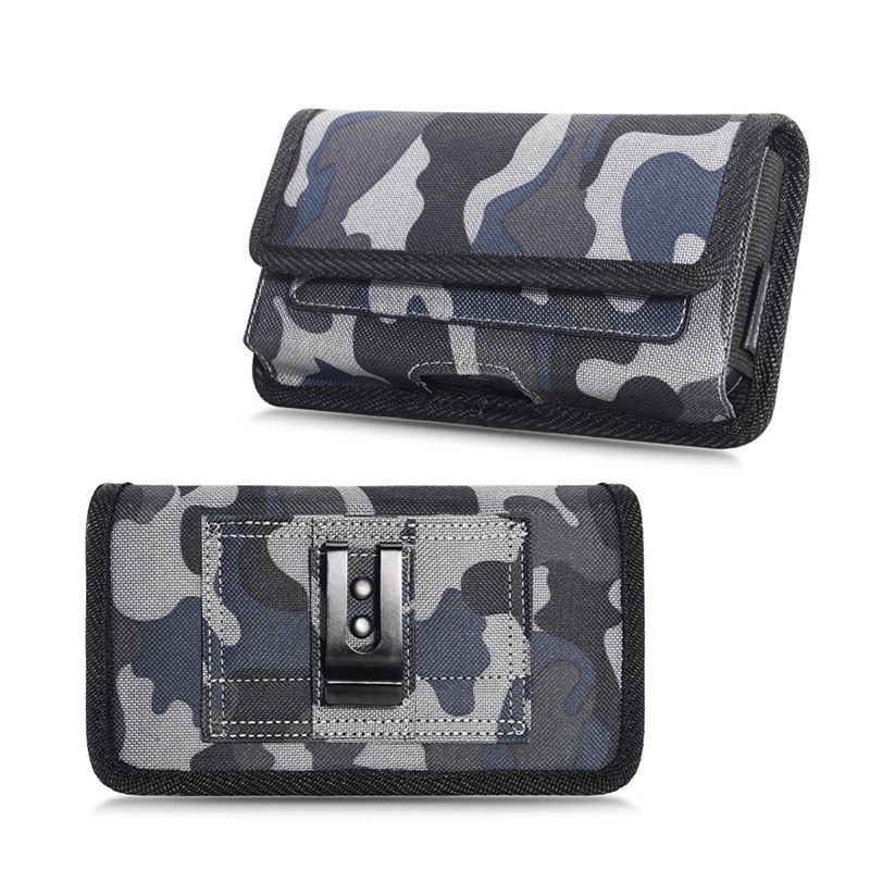 Picture of LUXMO Large Horizontal Universal Nylon Pouch w/ Dual Card Slots - Grey Camo