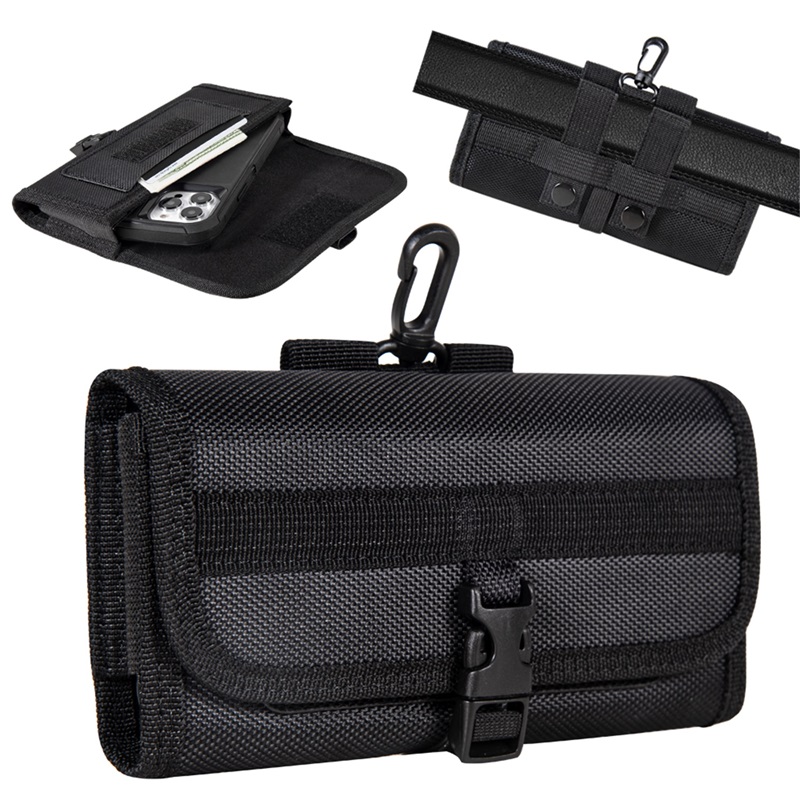 Picture of LUXMO Large Horizontal Universal Nylon Pouch w/ Front Buckle - Black