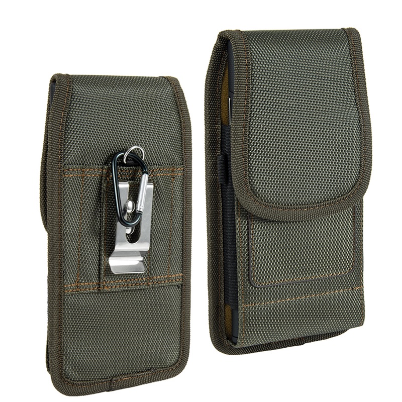 Picture of LUXMO Large Vertical Universal Nylon Pouch w/ Dual Card Slots - Midnight Green