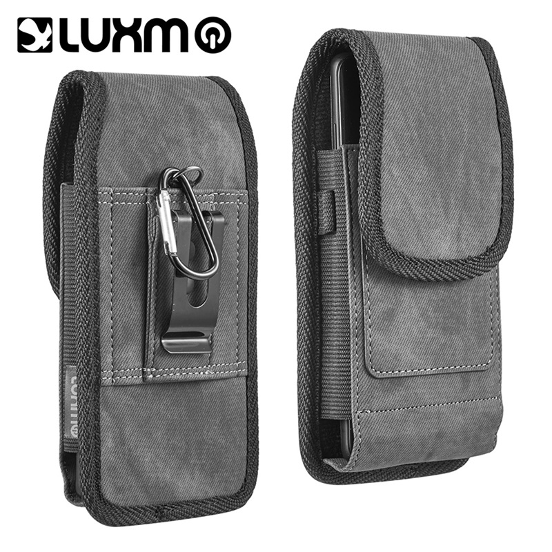 Picture of LUXMO Large Horizontal Universal Pouch w/ Dual Card Slots - Dark Denim Fabric