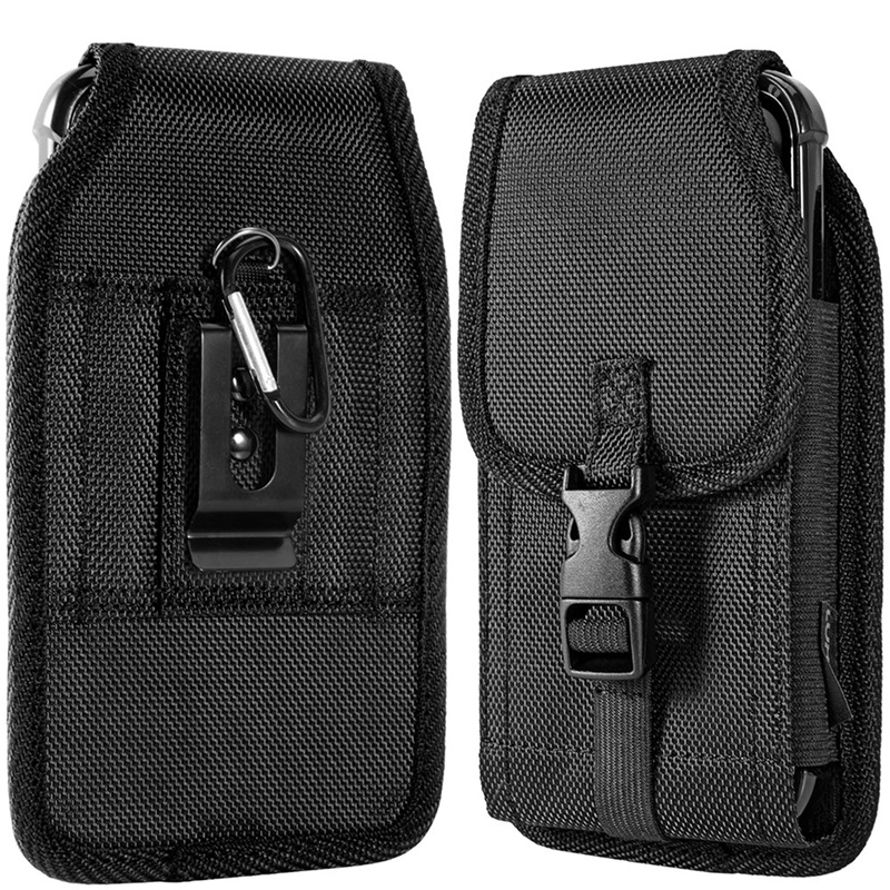 Picture of LUXMO Large Vertical Universal Leather Pouch w/ Front Buckle - Black