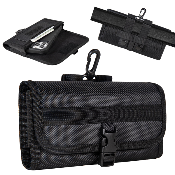 Picture of LUXMO Extra Large Horizontal Universal Nylon Pouch w/ Front Buckle - Black