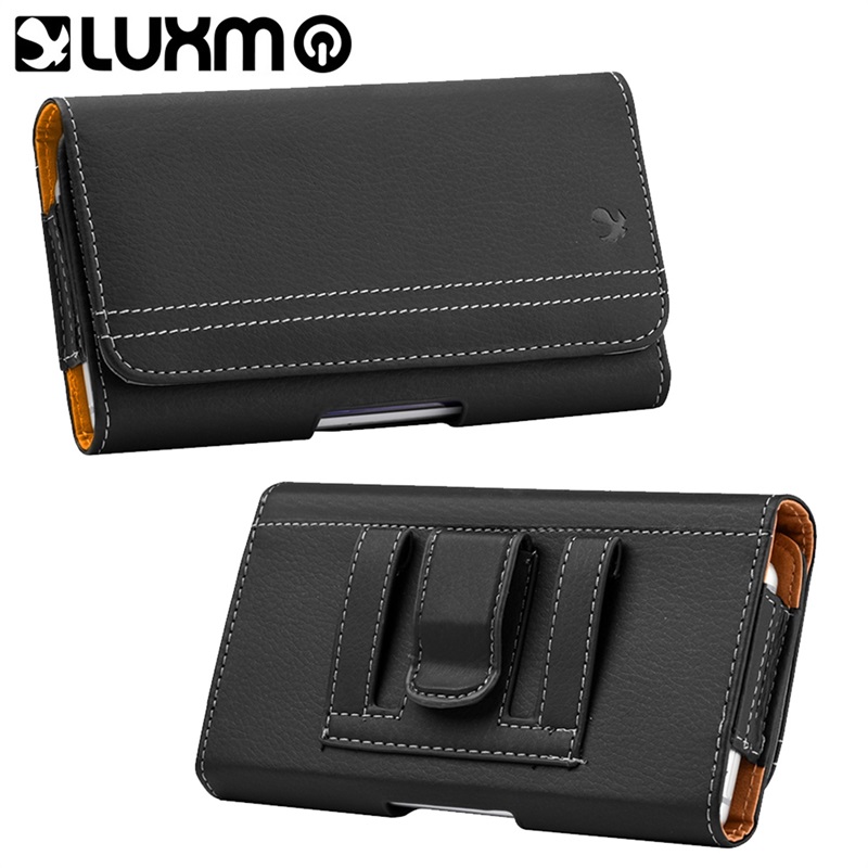 Picture of LUXMO Extra Large Horizontal Universal Leather Pouch w/ Card Slot - Black