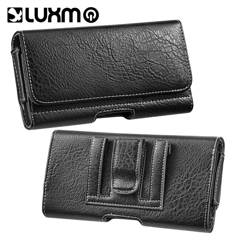 Picture of LUXMO Extra Large Horizontal Universal Leather Pouch w/ Card Slot - Black