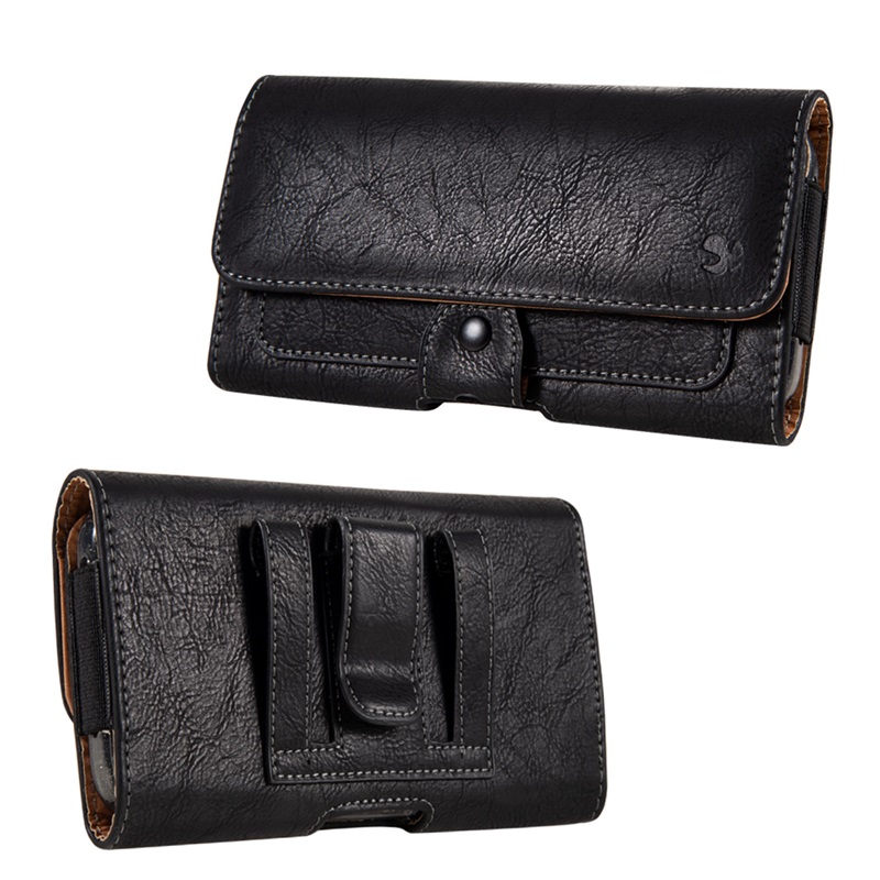 Picture of LUXMO Extra Large Horizontal Universal Leather Pouch - Black