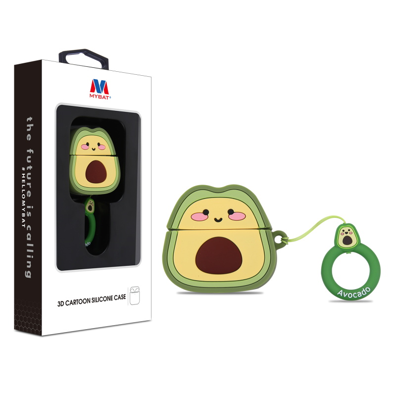 Picture of MyBat 3D Cartoon Silicone Case for Apple AirPods 3 with Wireless Charging Case - Avocado