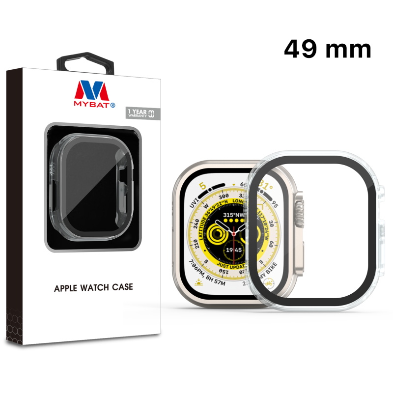 Picture of MyBat Fusion Protector Case (with Tempered Glass Screen Protector) for Apple Watch Ultra 49mm / Watch Ultra 2 49mm - Transparent Clear