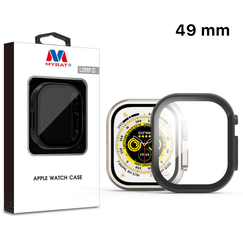 Picture of MyBat Fusion Protector Case (with Tempered Glass Screen Protector) for Apple Watch Ultra 49mm / Watch Ultra 2 49mm - Black