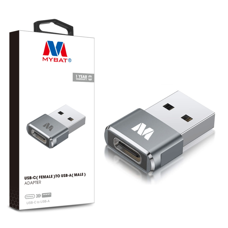 Picture of MyBat USB-C Female to USB-A Male Adapter - Silver