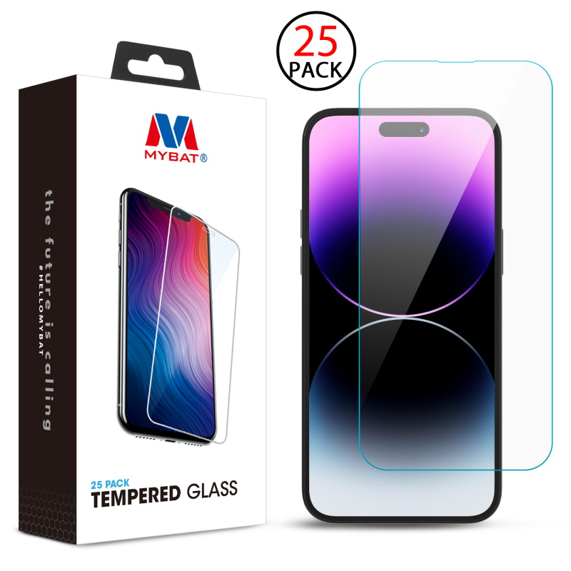 Picture of MyBat Tempered Glass Screen Protector (2.5D)(25-pack) for Apple iPhone 14 Pro (6.1) - Clear