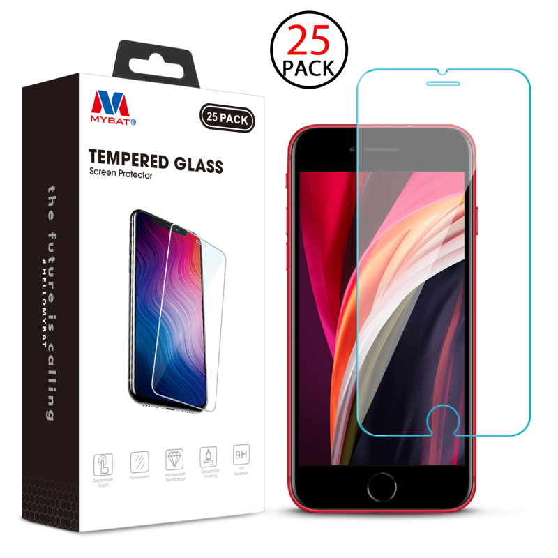 Picture of MyBat Tempered Glass Screen Protector (2.5D)(25-pack) for Apple iPhone SE (2020) / SE (2022) - Clear