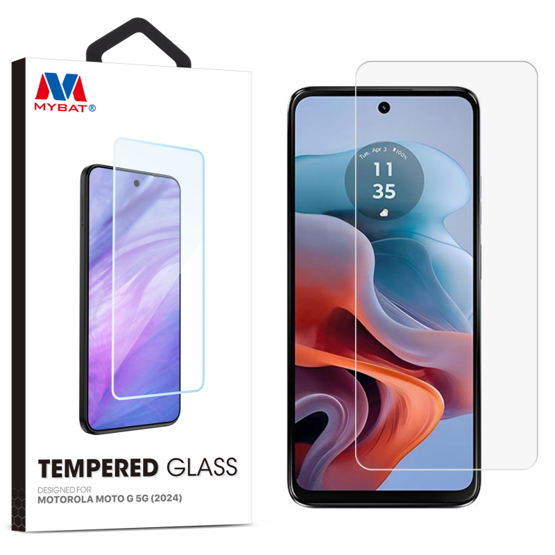 Picture of MyBat Tempered Glass Screen Protector (2.5D) for Motorola Moto G 5G (2024) - Clear