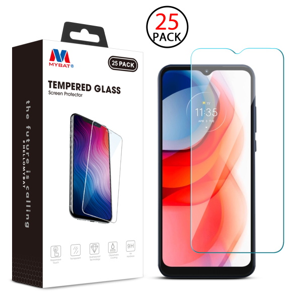 Picture of MyBat Tempered Glass Screen Protector (2.5D)(25-pack) for Motorola Moto G Play (2021) - Clear