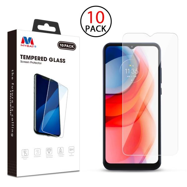 Picture of MyBat Tempered Glass Screen Protector (2.5D)(10-pack) for Motorola Moto G Play (2021) - Clear