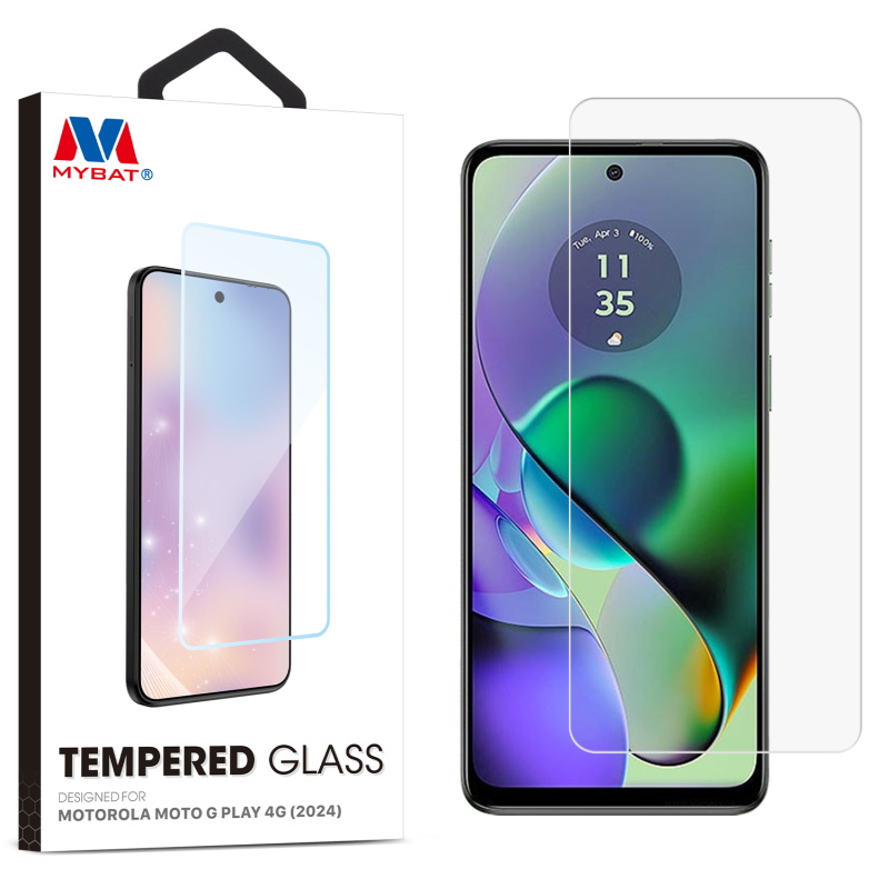 Picture of MyBat Tempered Glass Screen Protector (2.5D) for Motorola Moto G Play 4G (2024) - Clear