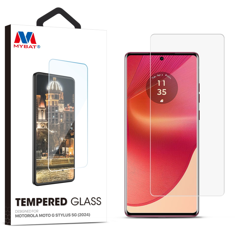 Picture of MyBat Tempered Glass Screen Protector (2.5D) for Motorola Moto G Stylus 5G (2024) - Clear