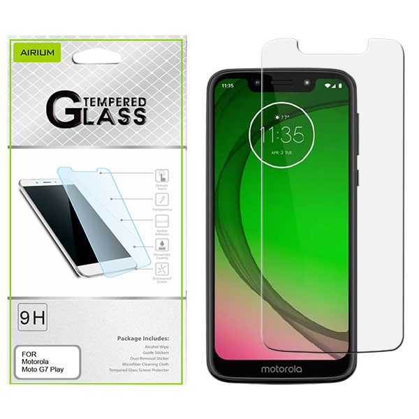 Picture of Airium Tempered Glass Screen Protector (2.5D) for Motorola Moto G7 Play Alcatel T-Mobile Revvlry - Clear