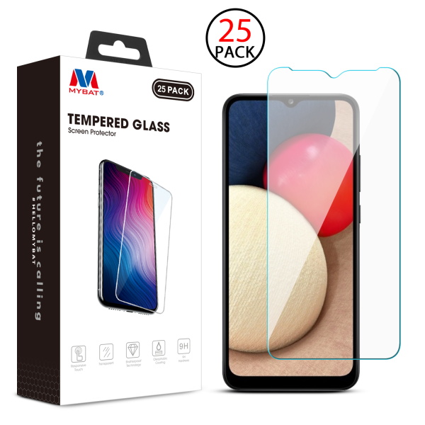 Picture of MyBat Tempered Glass Screen Protector (2.5D)(25-pack) for Samsung Galaxy A02s/Galaxy A037U / Galaxy A03s - Clear