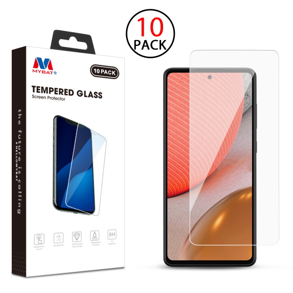 Picture of MyBat Tempered Glass Screen Protector (2.5D)(10-pack) for Samsung Galaxy A72 5G - Clear