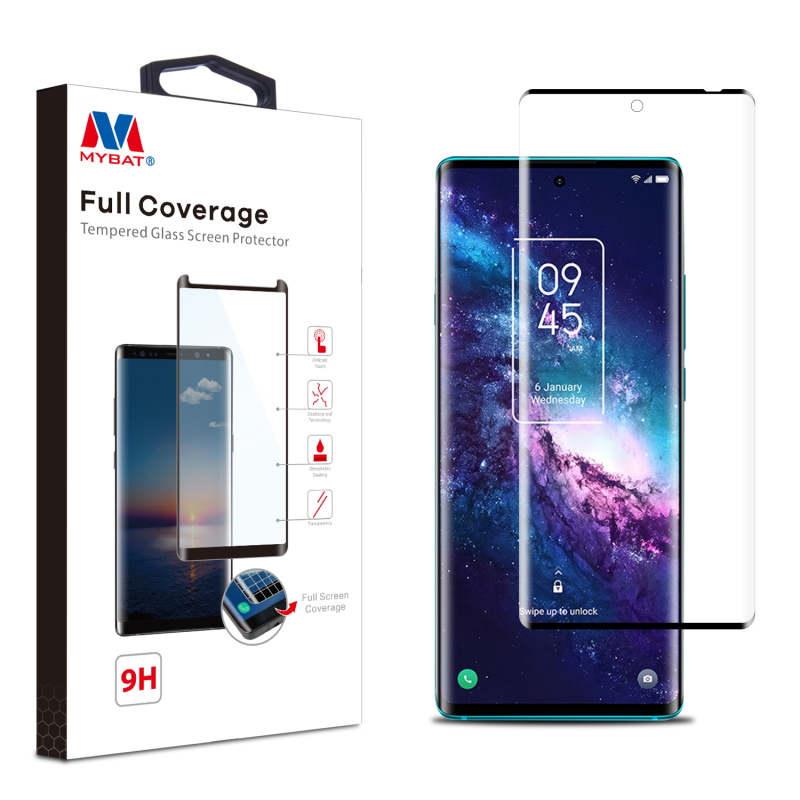 Picture of MyBat Full Coverage Tempered Glass Screen Protector for  TCL 20 Pro 5G - Black