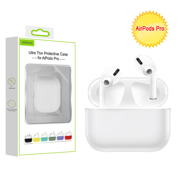 Picture of Airium Ultra Thin Protective Case for Apple AirPods Pro with Wireless Charging Case - White