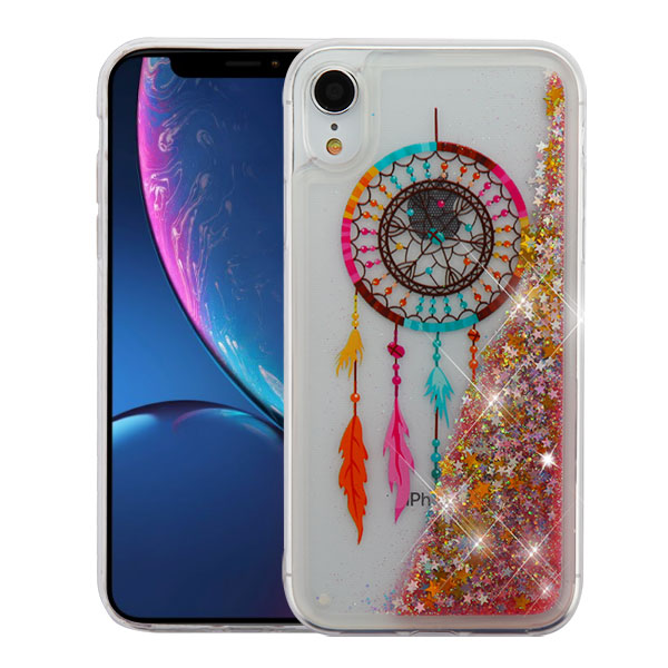 Picture of Airium Quicksand Glitter Hybrid Protector Cover for Apple iPhone XR - Dreamcatcher & Gold Stars