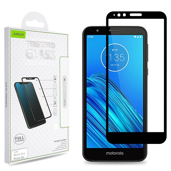 Picture of Airium Full Coverage Tempered Glass Screen Protector for Motorola Moto E6 - Black