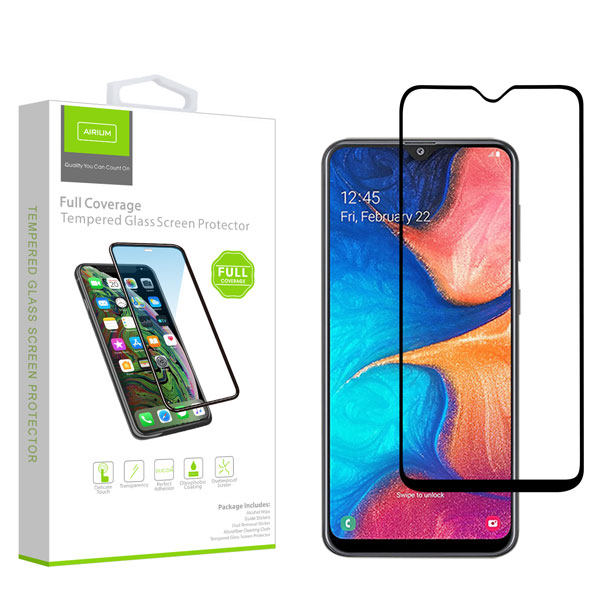 Picture of Airium Full Coverage Tempered Glass Screen Protector for Samsung Galaxy A50 / Galaxy A20 - Black