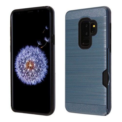 Picture of Airium Brushed Hybrid Protector Cover(with Card Wallet) for Samsung Galaxy S9 Plus - Ink Blue / Black