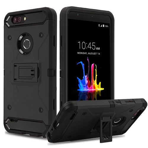 Picture of Airium Kinetic Hybrid Protector Cover for Zte Z982 (Blade Z Max) / Sequoia - Black / Black