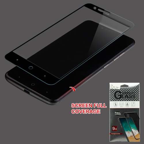 Picture of Airium Full Coverage Tempered Glass Screen Protector for Zte Sequoia / Z982 (Blade Z Max) - Black