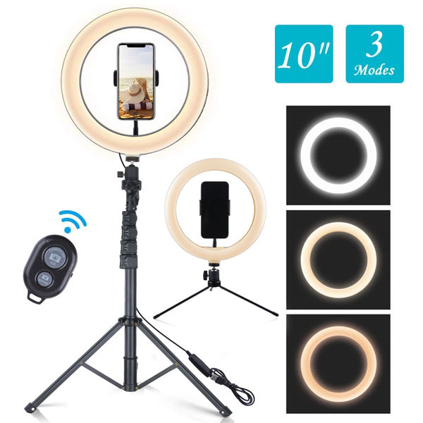 Picture of MyBat 10" Selfie Ring Light with Tripod Stand - Black