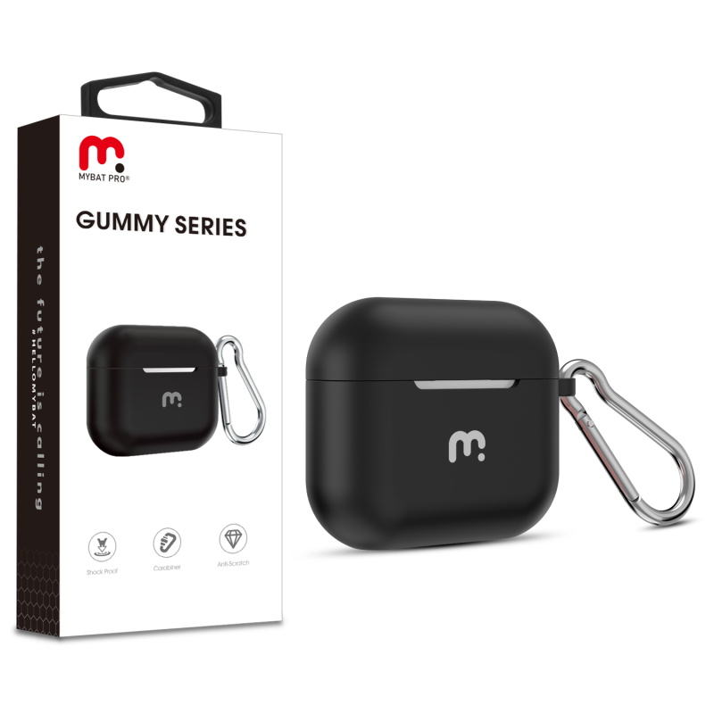 Picture of MyBat Pro Gummy Series Case for Apple AirPods 3 - Black