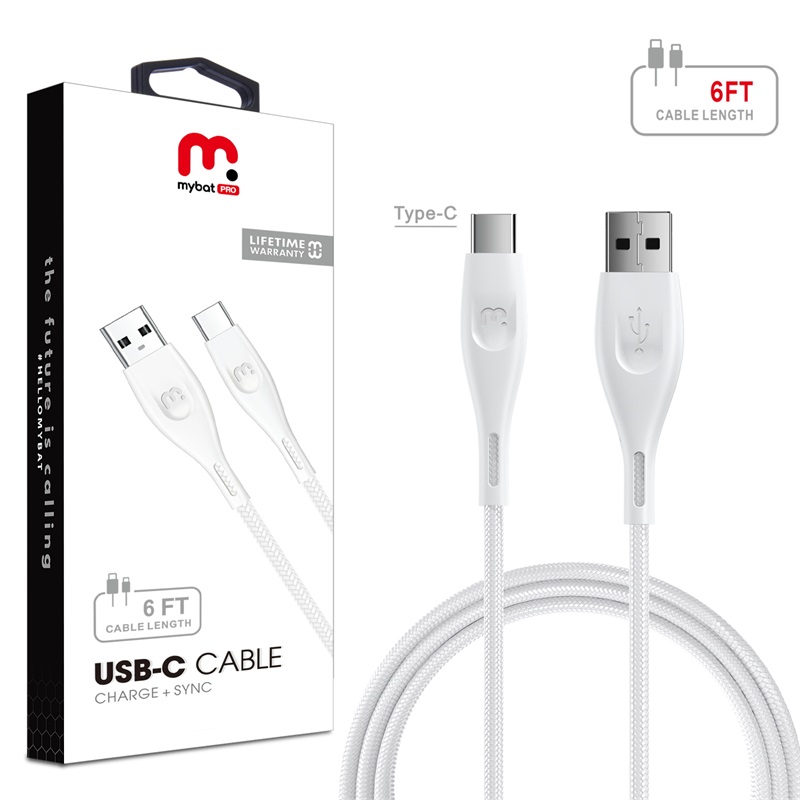 Picture of MyBat Pro USB Type-C Data Cable 6 FT - White