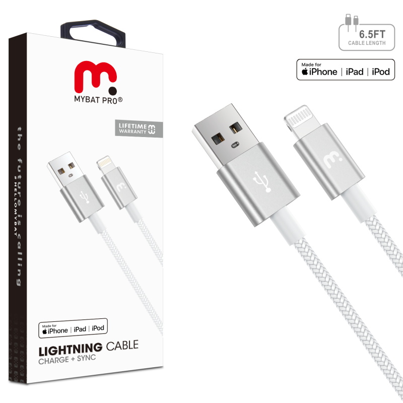 Picture of MyBat Pro MFi Lightning Sync Cable 6.5 FT - White