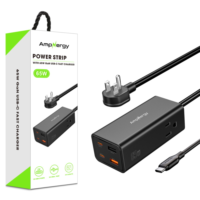 Picture of AmpNergy 65W Fast Charging Desktop Multifunction Charger - Black