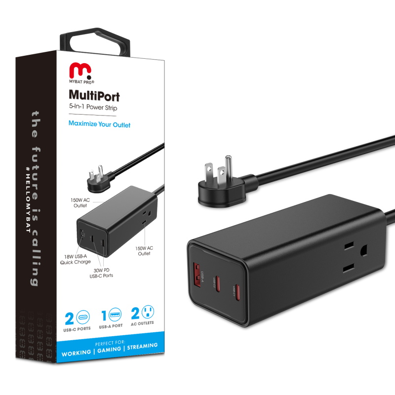 Picture of MyBat Pro 5-in-1 30W USB Power Strip - Black