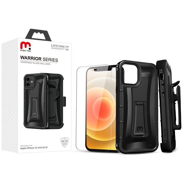 Picture of MyBat Pro Warrior Series Case for Apple iPhone 12 mini (5.4) - Black