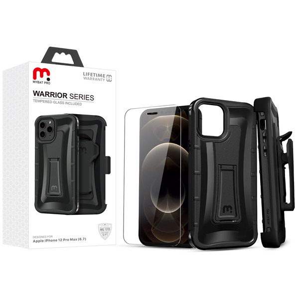 Picture of MyBat Pro Warrior Series Case for Apple iPhone 12 Pro Max (6.7) - Black