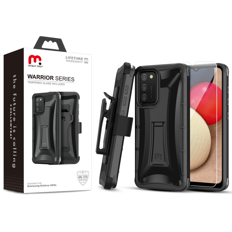 Picture of MyBat Pro Warrior Series Case for Samsung Galaxy A02s - Black