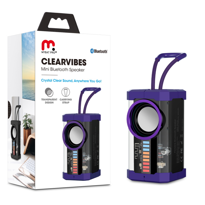 Picture of MyBat Pro ClearVibes Bluetooth Speaker - Purple